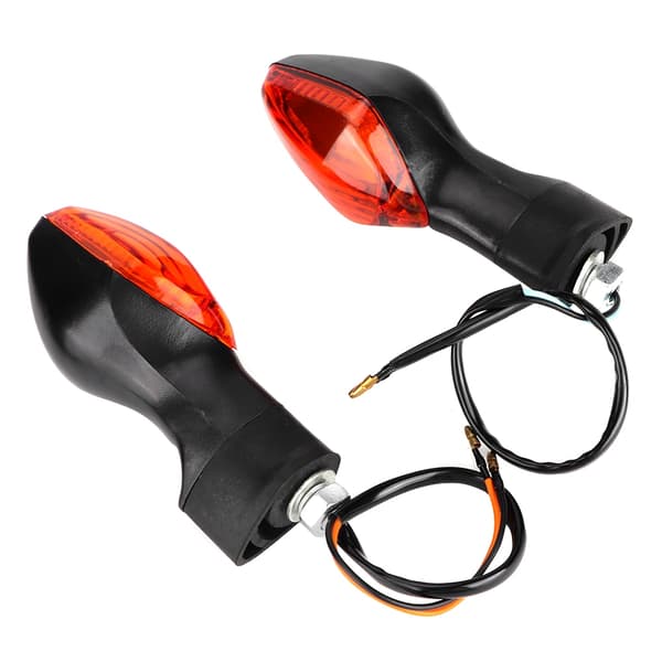 1 par blinklysindikatorlampe egnet til Honda CRF250L motorcykel modificeret sort gul