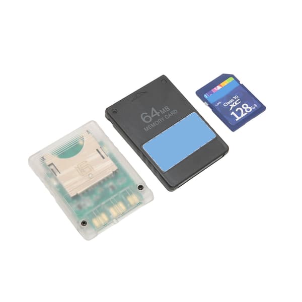 Spilkortadapter Universal til MX4SIO-læser med 128G lagerkort 64MB FMCBV1.966-kort til PS2 Fat-konsoller