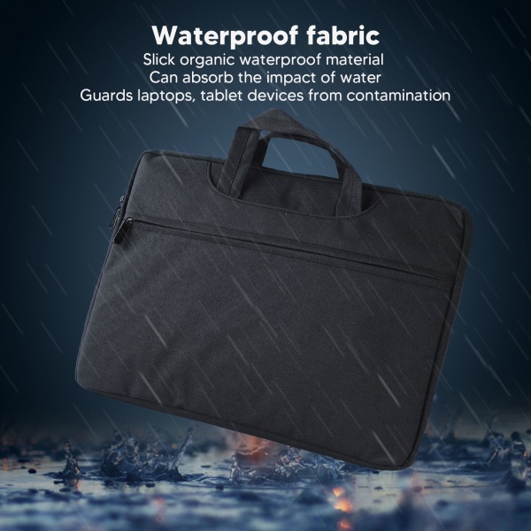 15,6 tommer bærbar taske Stilfuld letvægts vandafvisende Oxford klud tynd computer bæretaske til erhvervsrejser Hjem Sort