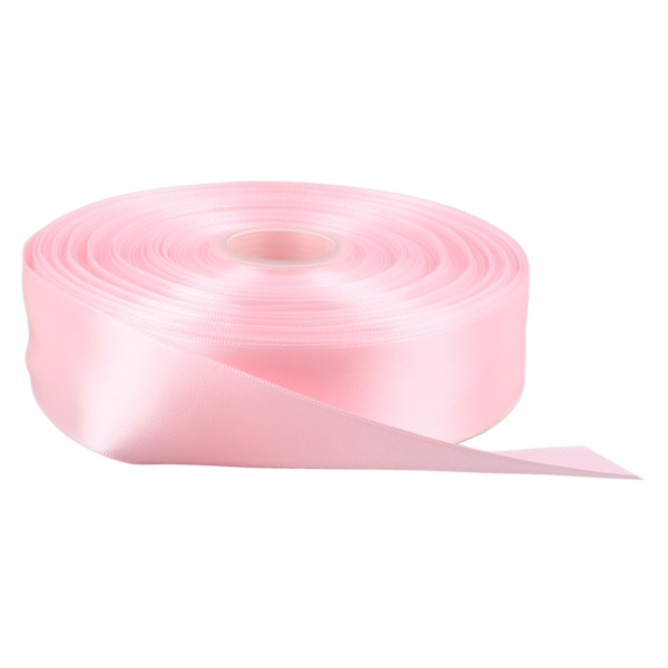 Pink dobbeltsidet polyesterbånd 100yd længde 1,57in bredde blødt stof bånd til indpakning af slik kage