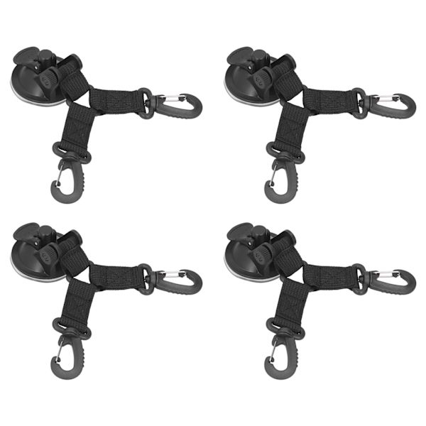 4PCS Sugkoppsförankring Flerfunktionell Tjänst Campingtält Sugkopp Utomhus Dubbelhuvud Säkringskrok
