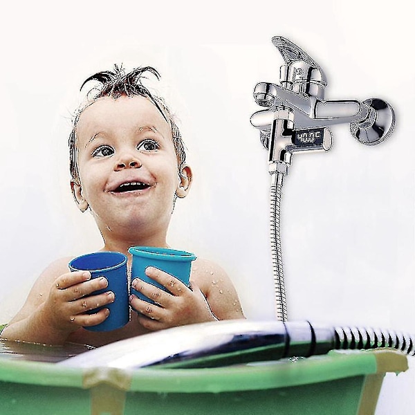 Kreativt Elektrisk Selvgenererende Vanntemperatur Dusjtermometer Baby Badekar Termometer