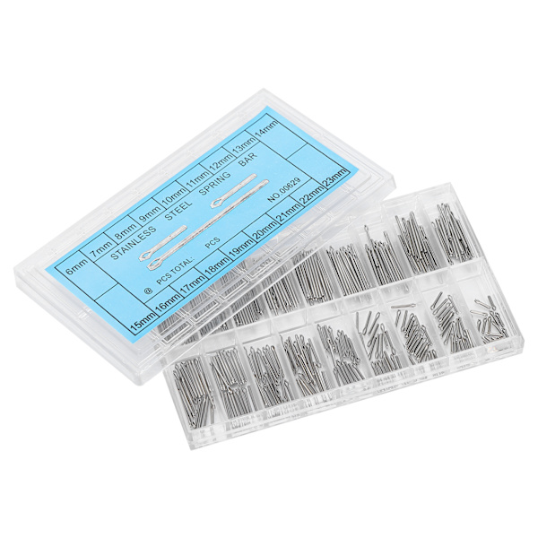 360st watch i rostfritt stål klockband Link Cotter Spring Bar Reparationssats 6-23 mm