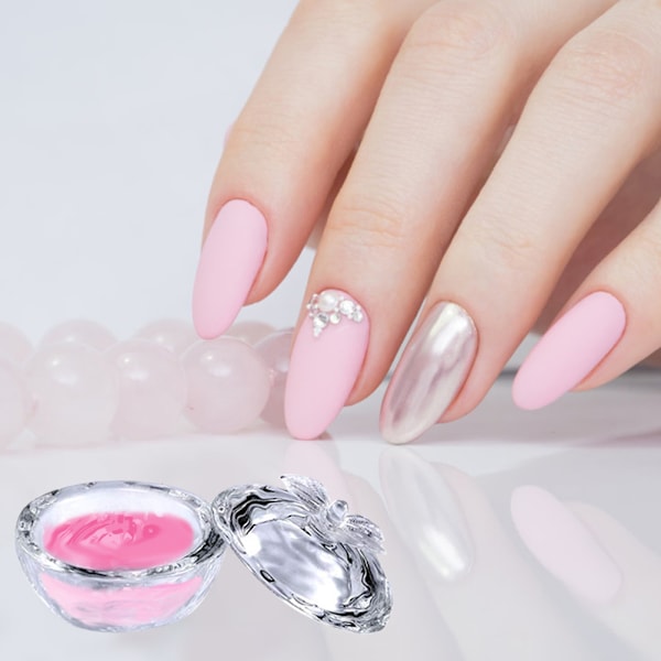 Mini glas nagelkonst akryl vätska pulver Dappen skål skål glas kristall kopp med lock för nagelkonst manikyrvård verktyg