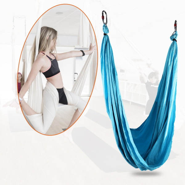 Anti Gravity Aerial Yoga Fitness Hengende Flying Inversion Swing Sling Hengekøye (Himmelblå)