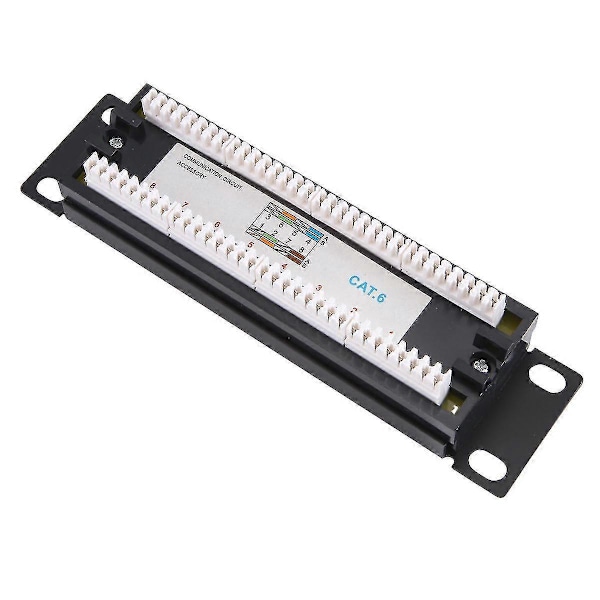 CAT6 8 Porter Patch Panel Rack Nettverk 10 Tommer 1U Rackmontering med RJ45 Socket kompatibel med Husholdnings Distribu-B14