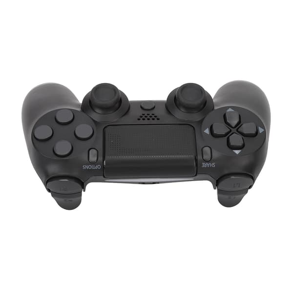 Trådlös spelkontroll Multifunktionell dubbelvibrations Bluetooth-gamepad för PS4-spelkontroller Svart