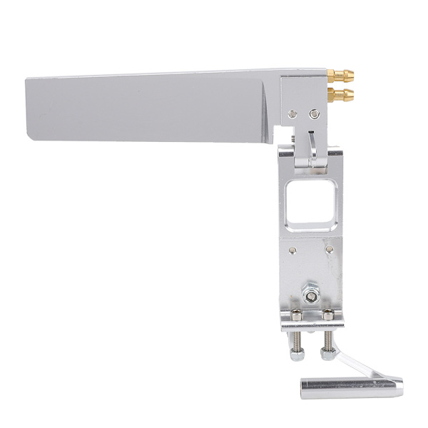110mm Aluminium Vann Absorberende Styreror Med 4mm Støttestang Hale For Kat RC Jetbåt Sølv
