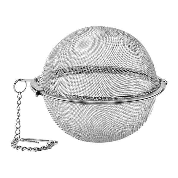 Infuser i rustfritt stål – kule med finmasket nett og rustfri – for te og hot pot L
