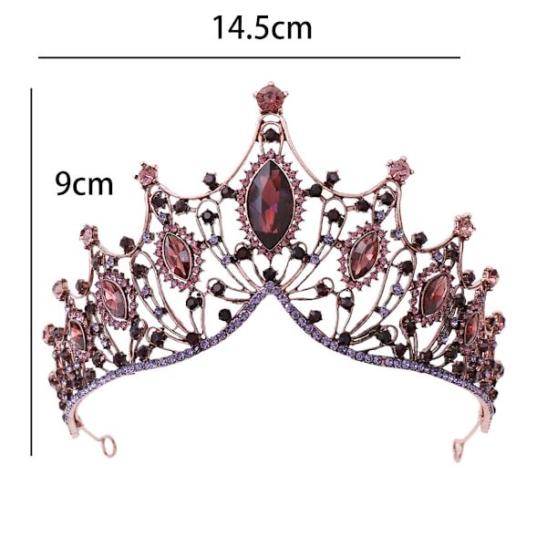 Barok krystal brudekrone - elegant rhinstens tiara til bryllupsfest