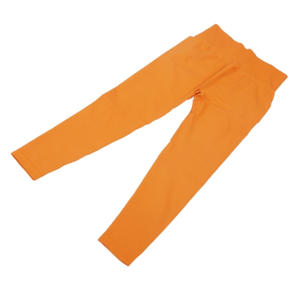 Butt Lifting Yoga Bukser Sømløs Kompression Højtaljede Yogabukser Til Sport Orange Large