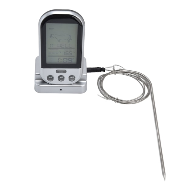 Trådlös termometer timer övertidslarmfunktion praktisk temperaturmätare för kök grill matlagning