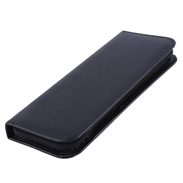 Professionell PU Läder Dragkedja 2 Sax Pouch Box Frisör Sax Verktygsväska