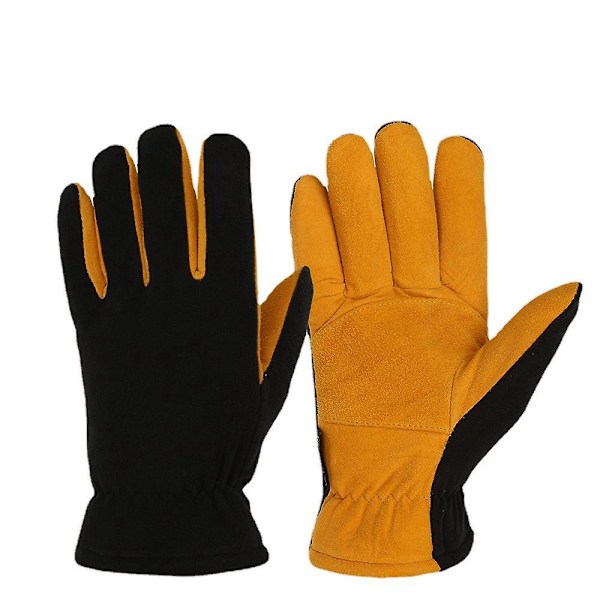 Insulated Deerskin Leather Winter Gloves for Men and Women - Warm and Cozy for Cold Weather