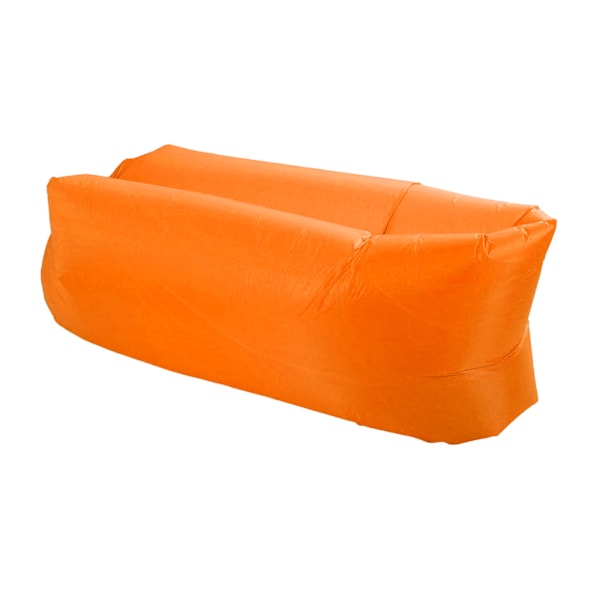 Oppblåsbar solseng luft sofa bærbar sammenleggbar komfortabel oppblåsbar sofa med oppbevaringspose for utendørs camping oransje
