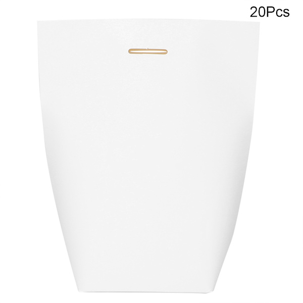 20 stk Elegant papirgavepose Godteriboks Gaveposer for bryllupsbabydusj (hvit)