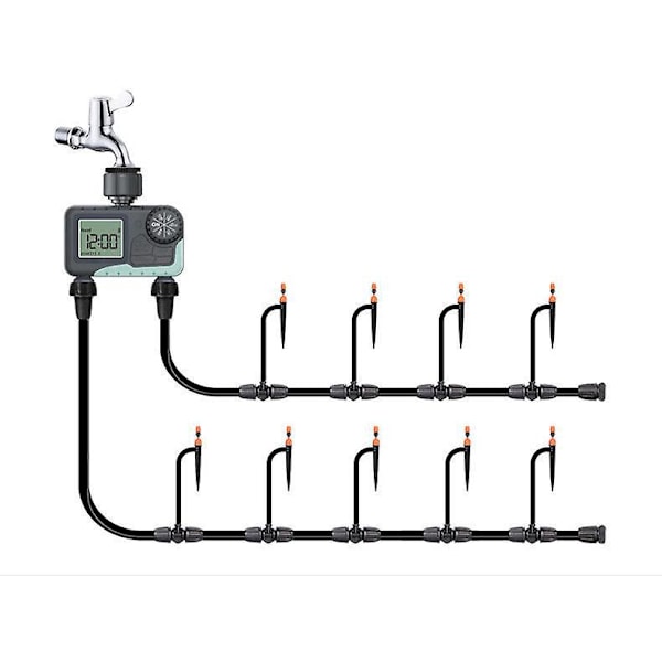 Kompakt Automatisk Digital Sprinkler Timer til Havevandingslange, Udendørs Hane, Drypbevanding og Græsplæne Vandingsystem