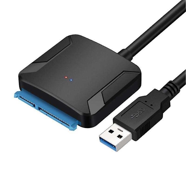 USB 3.0 til SATA Adapter Ekstern Konverter for 2,5/3,5 tommers HDD SSD med UASP-støtte