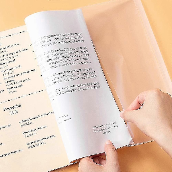 10 stk. A4 Klare Skolebogsomslag, Transparent Bogomslag, Tykke Plast Genanvendelige Og Justerbare Klare Bogomslag