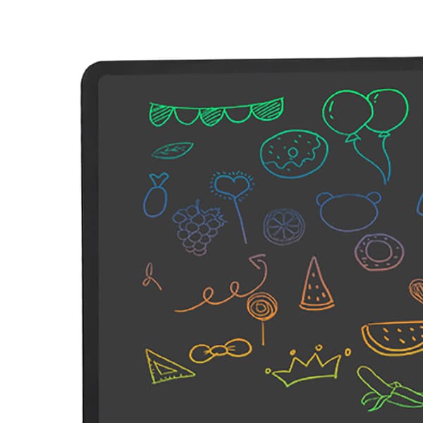 16 tommer elektronisk LCD-skriveplade Farverig tegne-doodle-plade-tablet til udendørs rejser sort