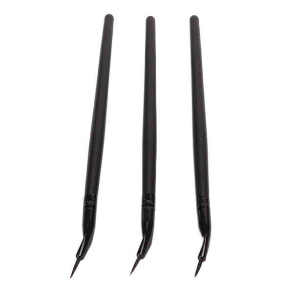 3 stk Eye Define Bent Eyeliner Brush Profesjonell Makeup Ultra Fin Angled Gel Eyeliner Brushes Kosmetisk verktøy