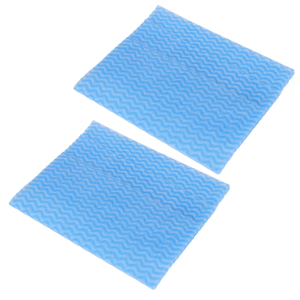 2-pack engångsduk i non-woven för disk, köksrengöring, torkduk (blå)