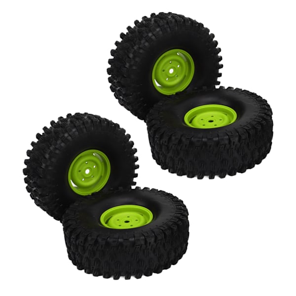 4PCS RC-hjulset 1,9 tum 120 mm diameter plast däck för 1/10 skala RC Off Road Car Green