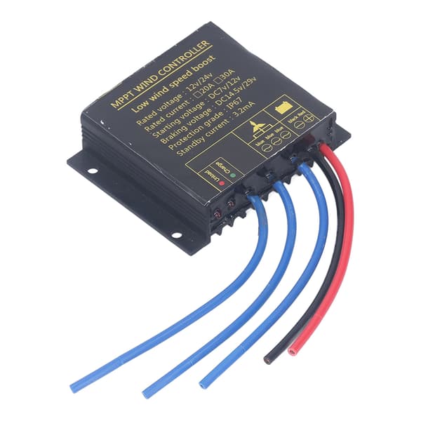 MPPT vindmøllecontroller 12V 24V laderegulator IP67 vandtæt til 100W‑600W