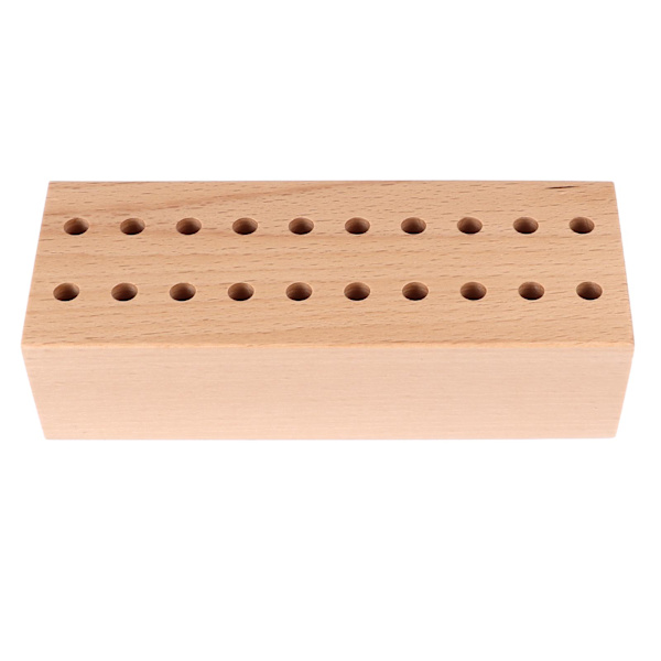 Skruetrækker Tang Organizer 20 Huller Bøg Træ Display Stativ Base Træ Cutter Holder Rack til Opbevaring