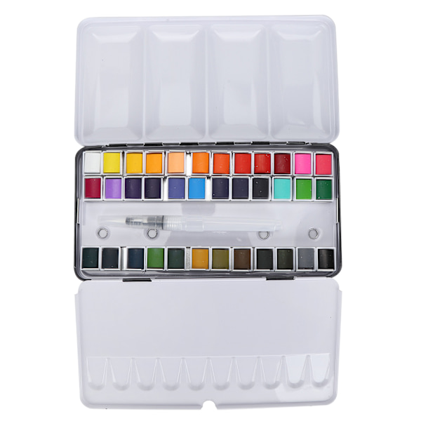 Vannfarge Maling Bærbar Lys Farge Vannfarge Pigment Sett Maling Tilbehør med Boks 36 Farger