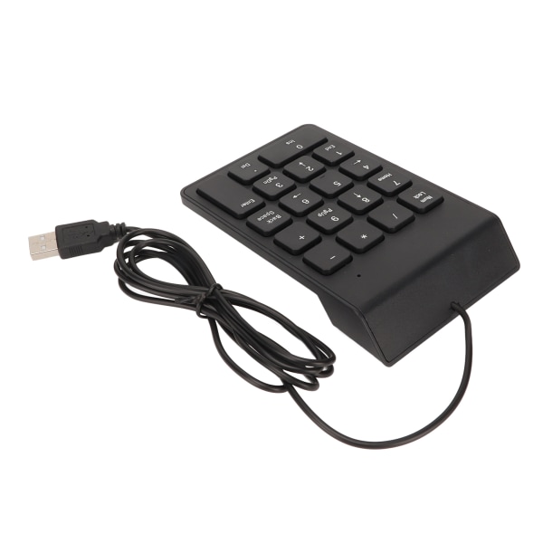 Trådbunden numerisk knappsats 18 tangenter Ergonomisk USB Plug and Play Tyst skrivning Mini numerisk knappsats för PC Laptop Desktop 1 st