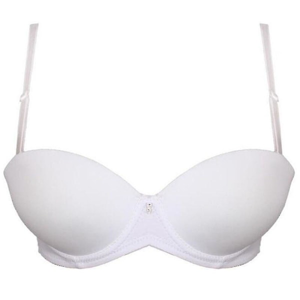 Sexy Justerbar Push-Up BH med Padding for Kvinner 70B 75B 80B Hvit