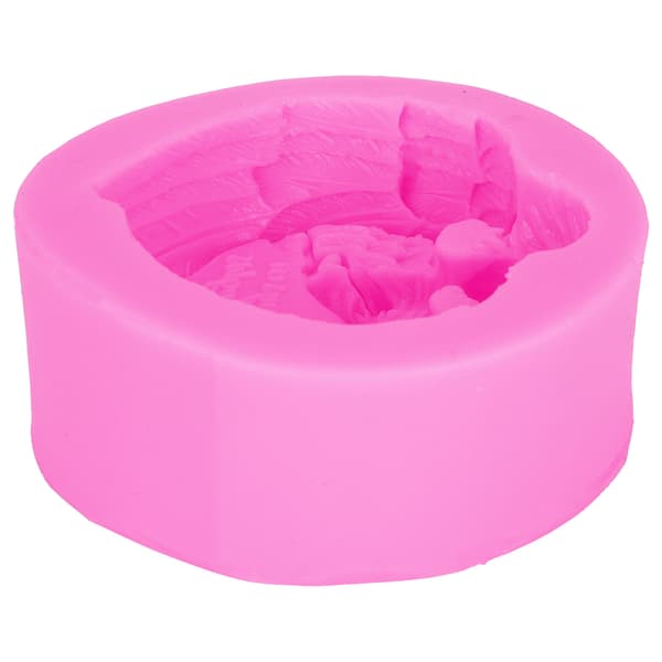 Professionel silikone sæbe lysform DIY kage chokolade epoxyharpiks håndværksform (pink)