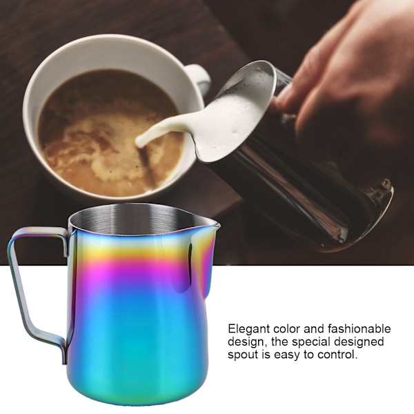 350 ml rustfritt stål melkeskummerkanne Kaffe Kopp Latte Art Melkeskummerkanne Flerfarget