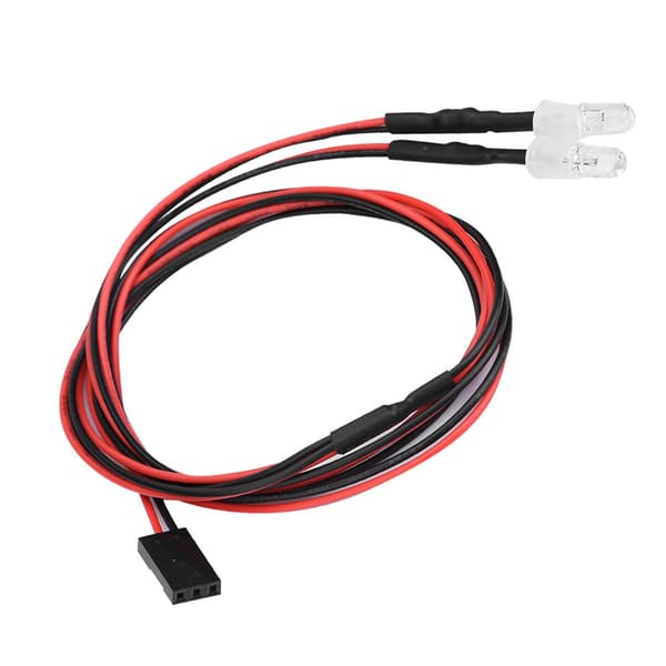 2 stk. 5 mm forlygter RC tilbehør LED-lys til 1/10 model driftbil (9# hvidt lys)