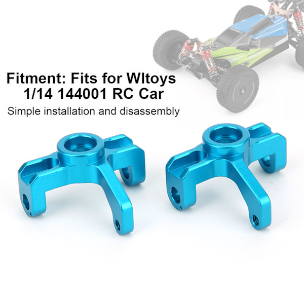 Aluminiumlegering Styrnavs Bärare Knuckle Vänster/Höger Uppgradering Delar Passar för Wltoys 1/14 144001 RC Bil Blå 1251B