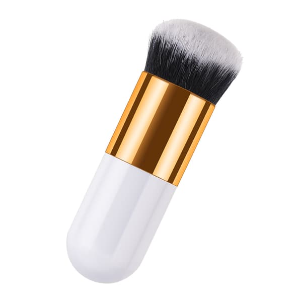 Makeupbørste Bløde børster Sød Stilfuld Bærbar Kosmetikbørste Professionelle Makeupværktøjer Hvid Guld