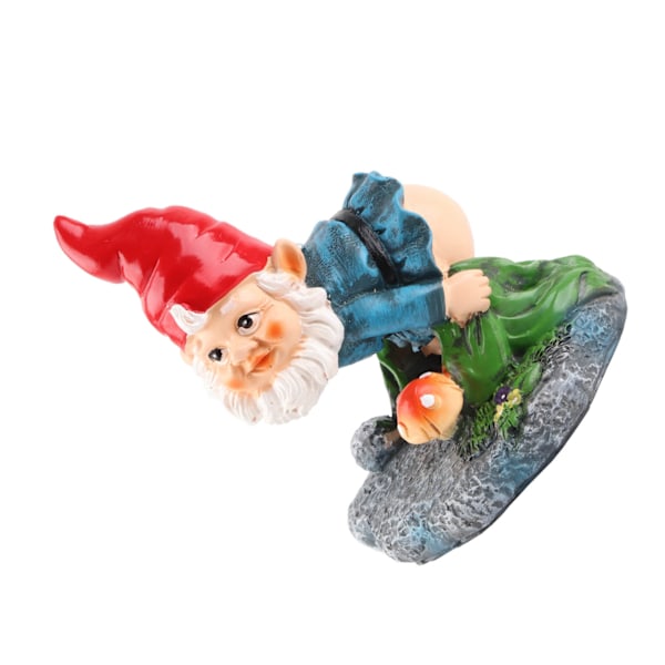 Dvärg Dekorativa Prydnader Hållbara Harts Dekor Söta Tomte Figur Dekorationer för Hem Utomhus Gård Dekor