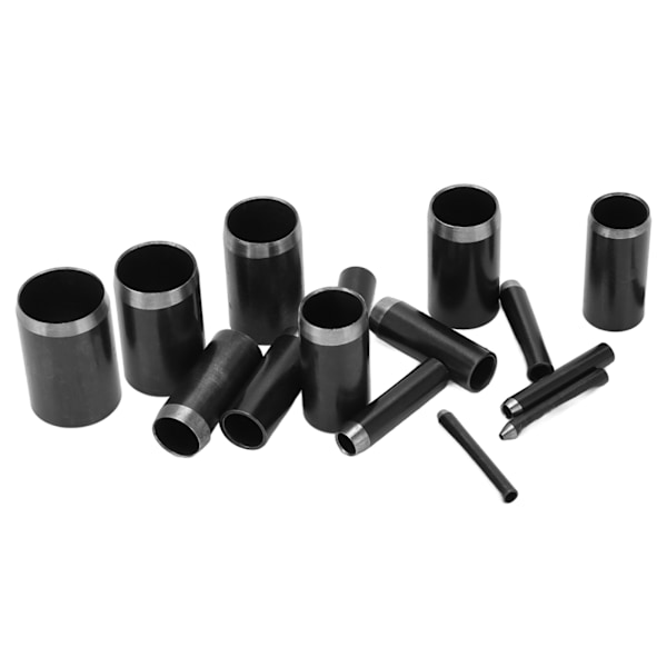 15 stk. skinnstansform med skarpe kanter, høy tetthet, 1 til 15 mm hulstans for DIY skinnhåndverk