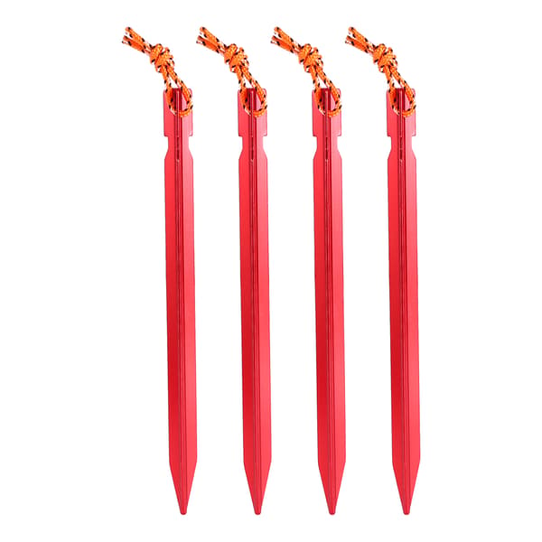 4 st/förpackning 18 cm Vindrepankare Tältpinnar Markspik av Aluminiumlegering (Röd)