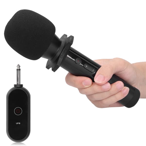 Udendørs 20 kanaler trådløs mikrofon højttaler mikrofon undervisningsguide mikrofon UF8Sort