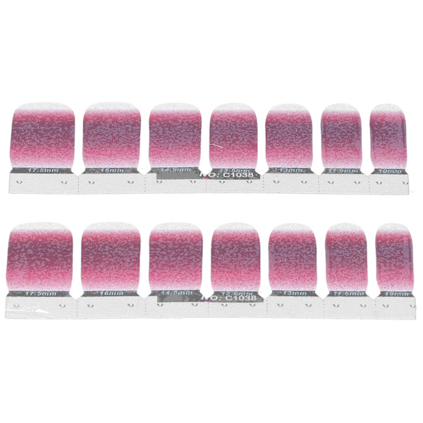 Gradient Nail Art Transfer Sticker Självhäftande nagellacksremsor Full Wraps Dekaler(38)