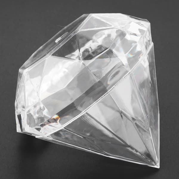 12 st Bröllopsfest Hem Diamantform Transparent Plast Lyckogodisask Fodral
