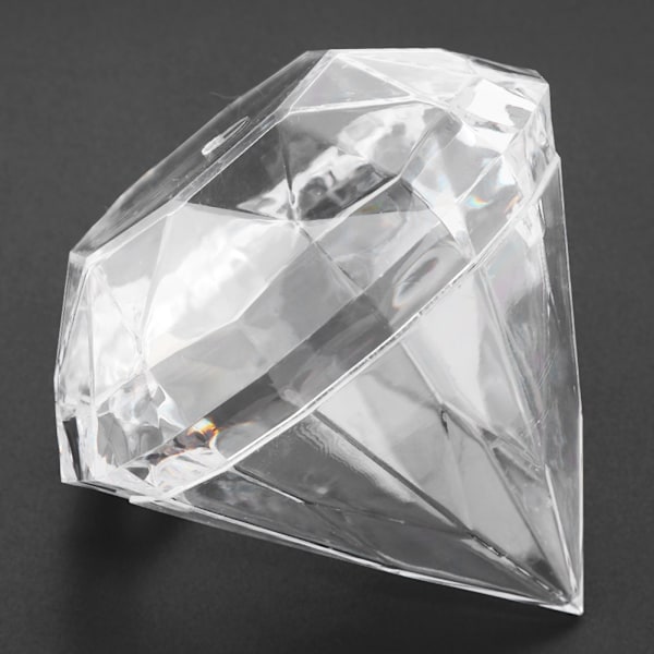 12 stk. Bryllupsfest Hjem Diamant Form Transparent Plast Lykke slikæske Etui