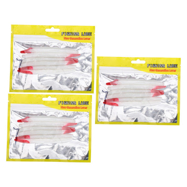 3Set Konstgjord Simulering Mjuk Silikon Dagmask Form Lockbete Fiske Tillbehör7#