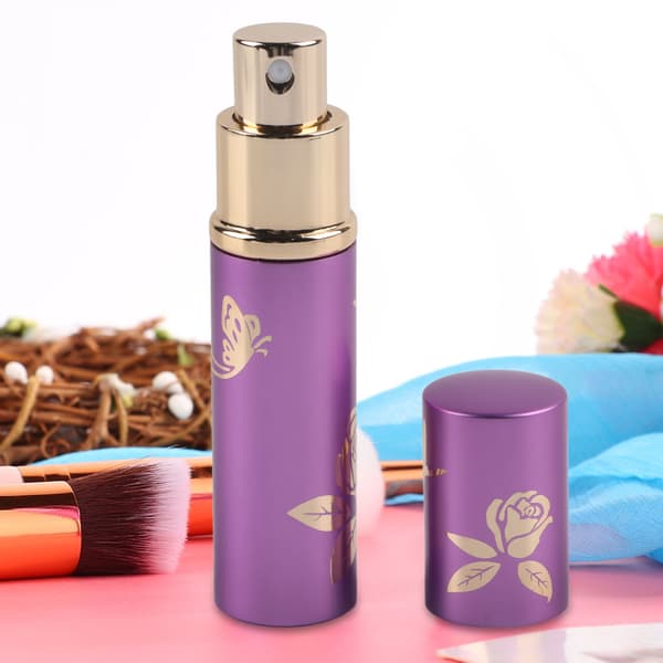 Bärbar Parfymflaska Aluminium Atomizer Tom Kosmetisk Sprayflaska 10ml (Lila)