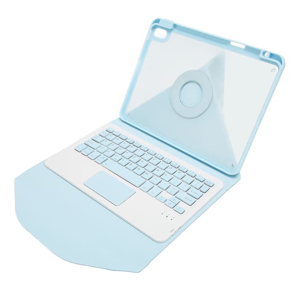 Tangentbordsfodral med trådlöst tangentbord, pekplatta, inbyggd pennhållare, tangentbordsfodral för IOS Tablet Pro 11 tum 4:e 3:e 2:a blå