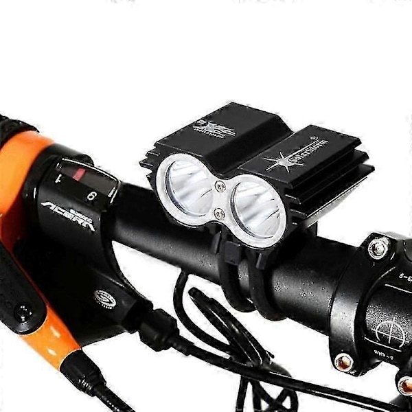 12000mah Akku 5000 Lumenia 2 Led Pyöräily Pyörän Valo Led Lamppu Ajovalo Otsalamppu &amp; Takavalo PunainenPyöränValosarja