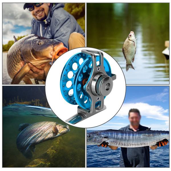 Etujäälle kalastuspyörä Fly Full Metal Unloading Force ReelBlue Vasen käsi