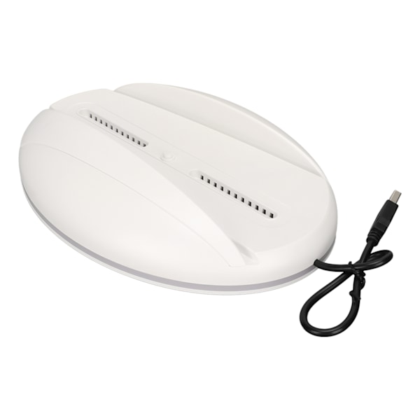 LED-pystyteline, tyylikäs plug and play -telakka 3 USB2.0-portilla, värikäs valo PS5-konsoleille, valkoinen